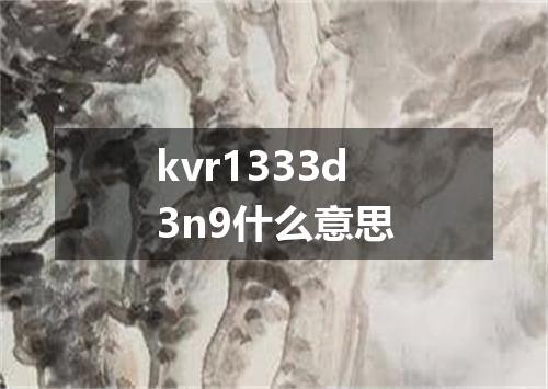 kvr1333d3n9什么意思