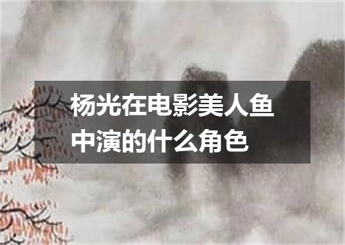 杨光在电影美人鱼中演的什么角色