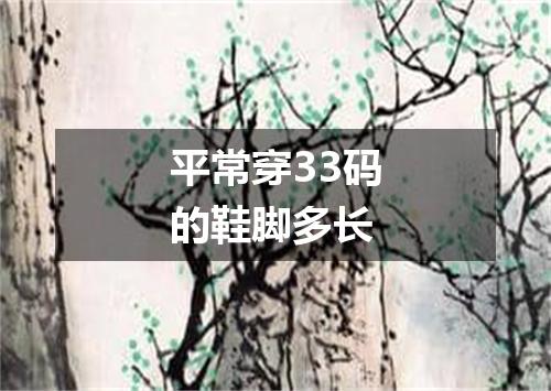 平常穿33码的鞋脚多长