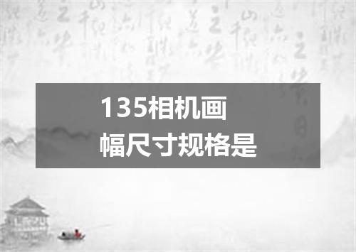 135相机画幅尺寸规格是