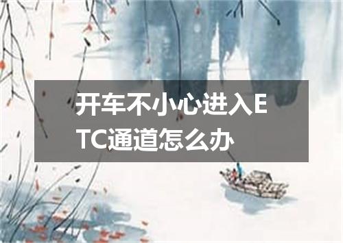 开车不小心进入ETC通道怎么办