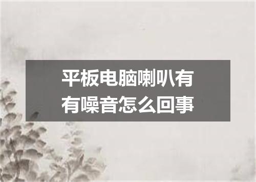 平板电脑喇叭有有噪音怎么回事