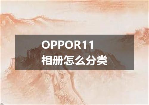 OPPOR11相册怎么分类