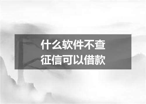 什么软件不查征信可以借款