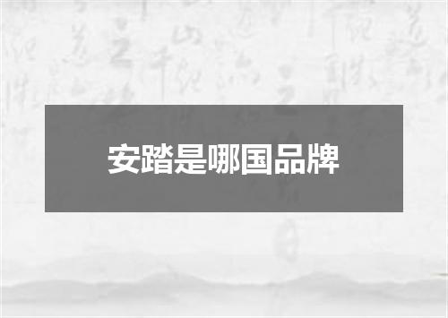 安踏是哪国品牌