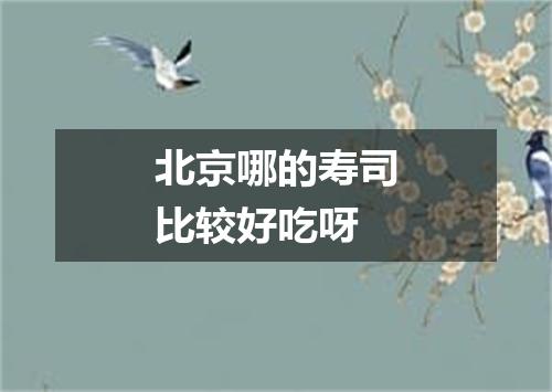 北京哪的寿司比较好吃呀