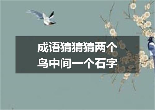 成语猜猜猜两个鸟中间一个石字