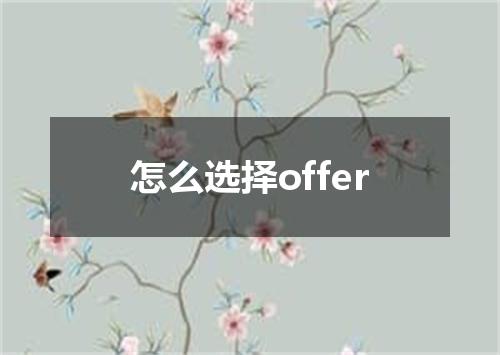 怎么选择offer