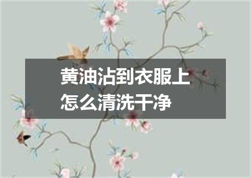 黄油沾到衣服上怎么清洗干净
