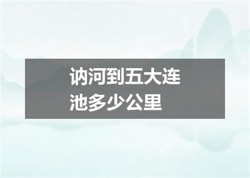 讷河到五大连池多少公里