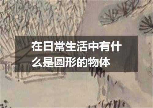 在日常生活中有什么是圆形的物体