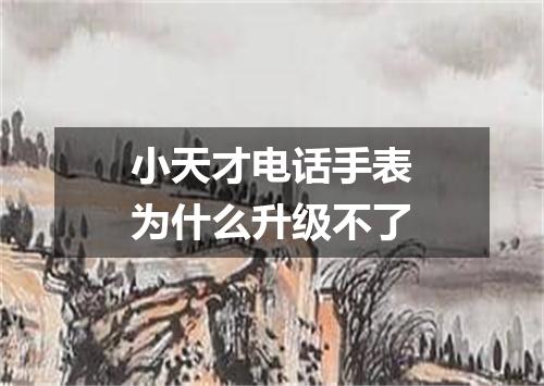 小天才电话手表为什么升级不了