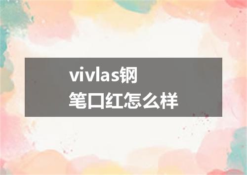 vivlas钢笔口红怎么样