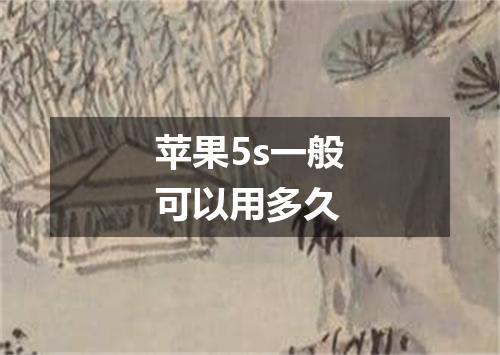 苹果5s一般可以用多久