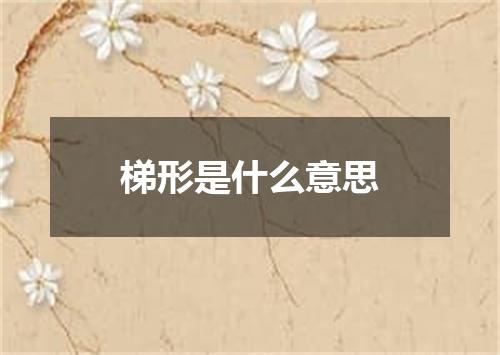 梯形是什么意思