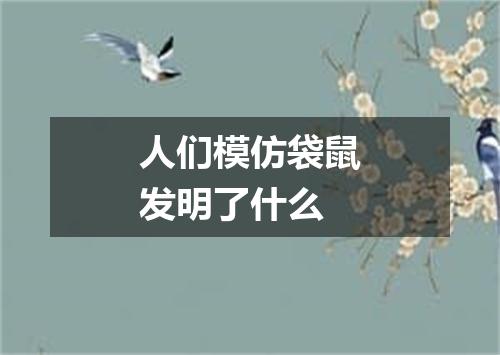 人们模仿袋鼠发明了什么