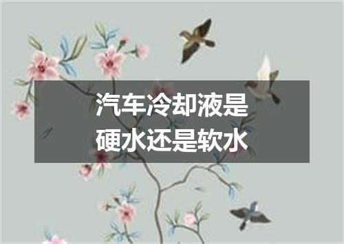 汽车冷却液是硬水还是软水