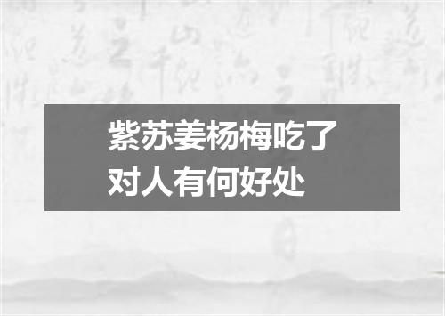 紫苏姜杨梅吃了对人有何好处