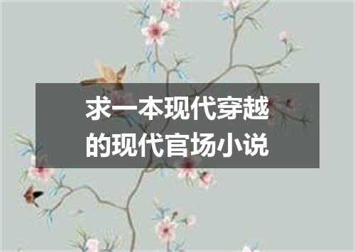 求一本现代穿越的现代官场小说