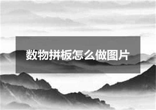 数物拼板怎么做图片