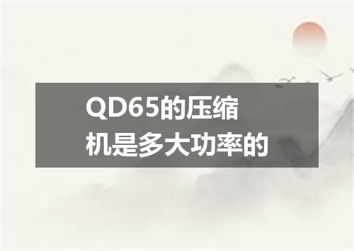 QD65的压缩机是多大功率的