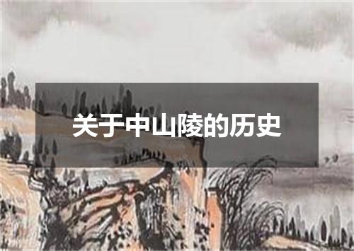 关于中山陵的历史