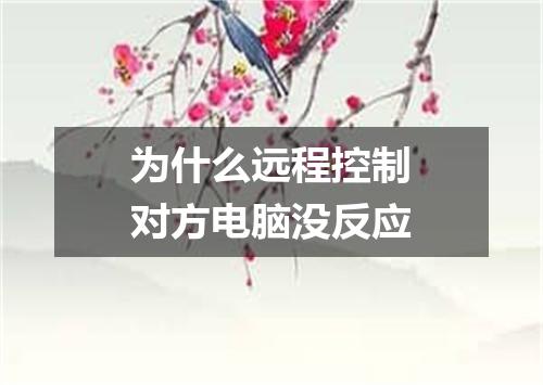 为什么远程控制对方电脑没反应