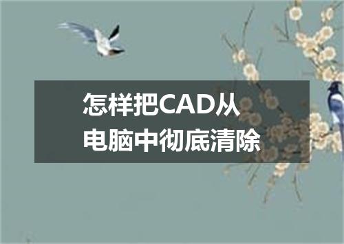 怎样把CAD从电脑中彻底清除