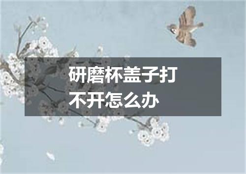 研磨杯盖子打不开怎么办