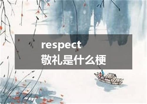 respect敬礼是什么梗