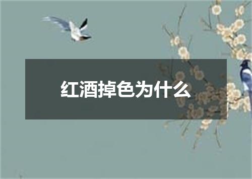 红酒掉色为什么