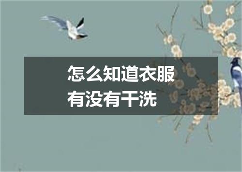 怎么知道衣服有没有干洗