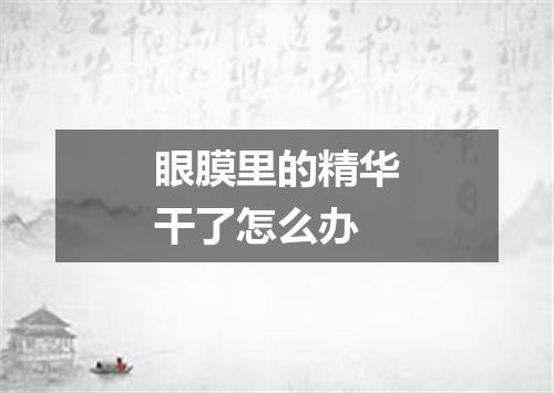 眼膜里的精华干了怎么办