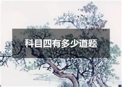 科目四有多少道题