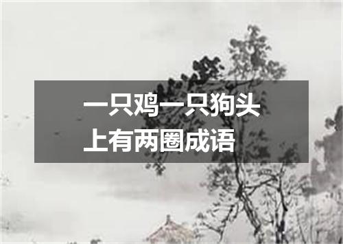 一只鸡一只狗头上有两圈成语