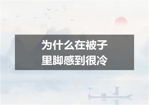 为什么在被子里脚感到很冷