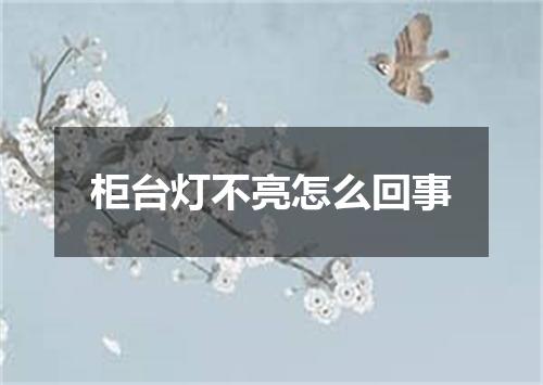 柜台灯不亮怎么回事