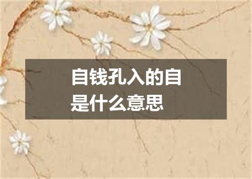 自钱孔入的自是什么意思