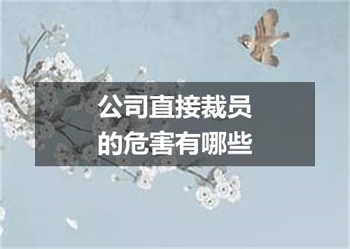 公司直接裁员的危害有哪些