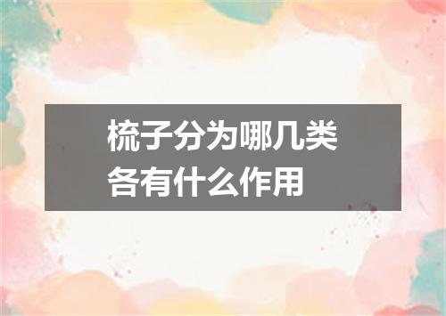 梳子分为哪几类各有什么作用