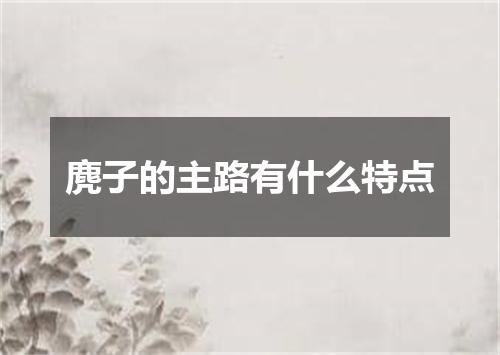 麂子的主路有什么特点