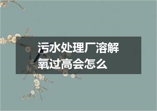 污水处理厂溶解氧过高会怎么