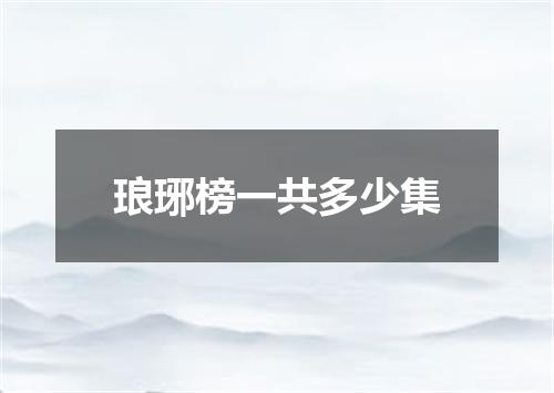 琅琊榜一共多少集