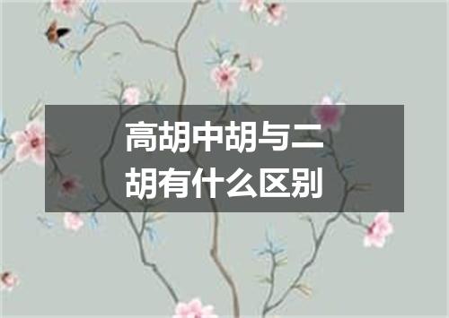 高胡中胡与二胡有什么区别