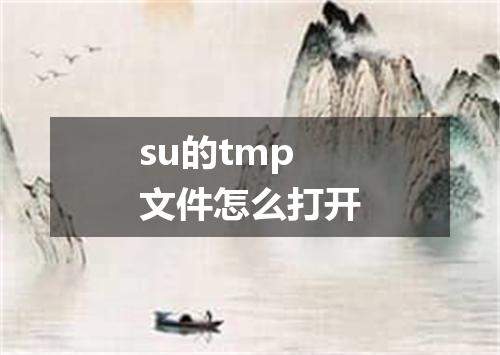 su的tmp文件怎么打开