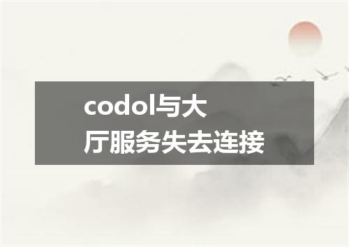 codol与大厅服务失去连接