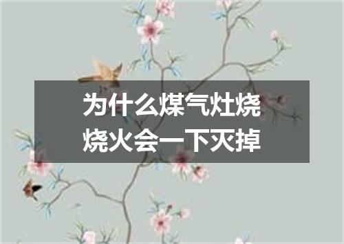 为什么煤气灶烧烧火会一下灭掉