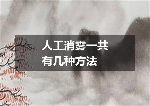人工消雾一共有几种方法