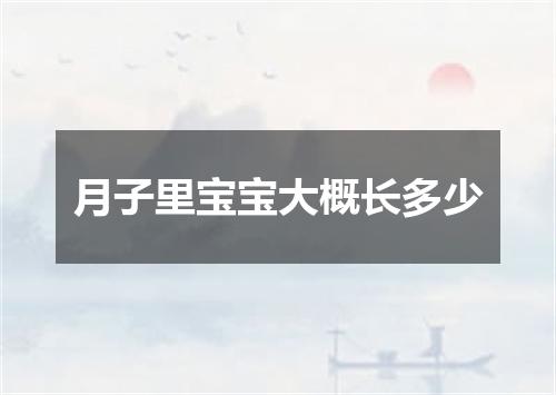 月子里宝宝大概长多少