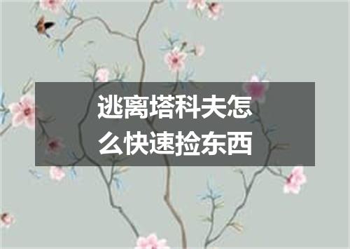 逃离塔科夫怎么快速捡东西